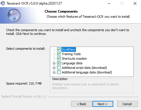 Tesseract installation step 4