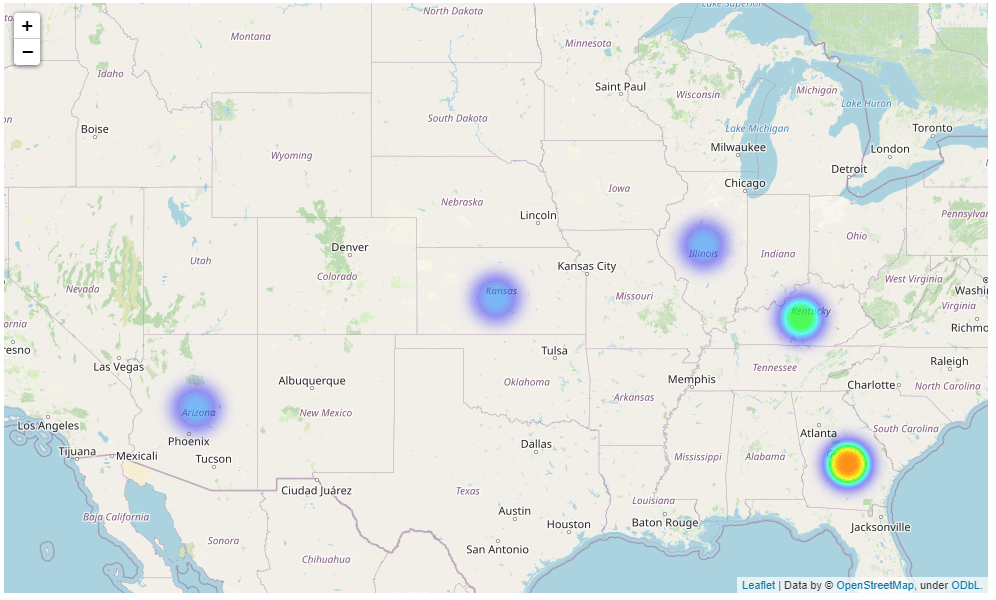 Python heatmap with weights