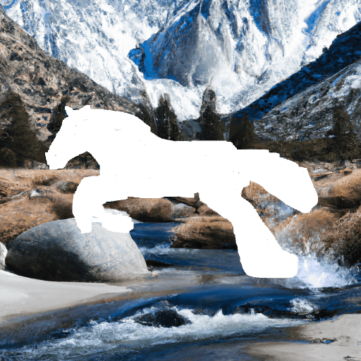 masked horse jumping a stream masked horse jumping a stream