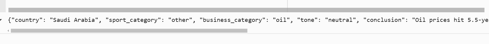 news article structured response