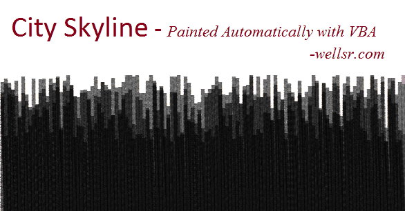 MS Paint Skyline Art with VBA Macro