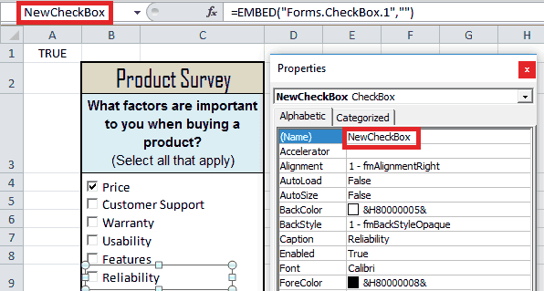 Adding a Checkbox