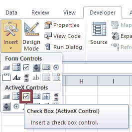 Excel VBA ActiveX Checkboxes