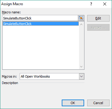 Assign Macro to Excel AutoShape Rectangle