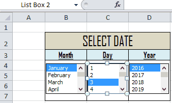 Select List Box Select List Box
