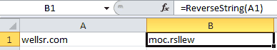 VBA StrReverse Reverses the Order of a String in Excel VBA StrReverse Reverses the Order of a String in Excel