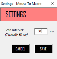 Mouse To Macro Settings UserForm Mouse To Macro Settings UserForm