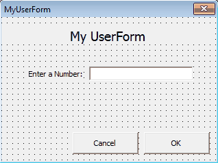 UserForm with TextBox UserForm with TextBox