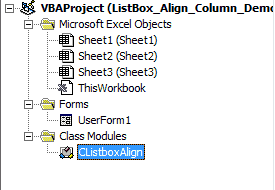Project Explorer with Class Module Project Explorer with Class Module