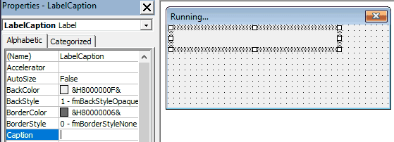 VBA Progress Bar Insert Label
