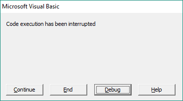 VBA Stop Macro VBA Stop Macro