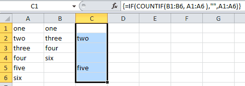 Compare two lists with Excel Formula Compare two lists with Excel Formula