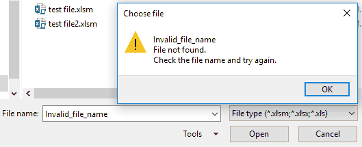 VBA msoFileDialogFilePicker error message VBA msoFileDialogFilePicker error message
