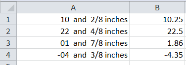 Base 8 Fractions Shows two sets of numbers, one formatted with fractions with a denominator of 8