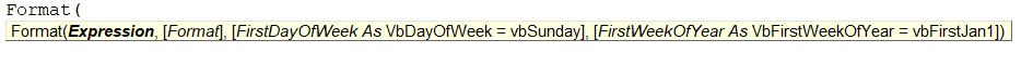 Format Function with Intellisense Text Format Function Intellisense
