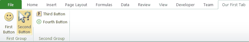 Final Product New Tab with Two Groups and Two Buttons