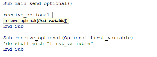 Optional Parameter with Square Brackets Optional parameters are shown in square brackets
