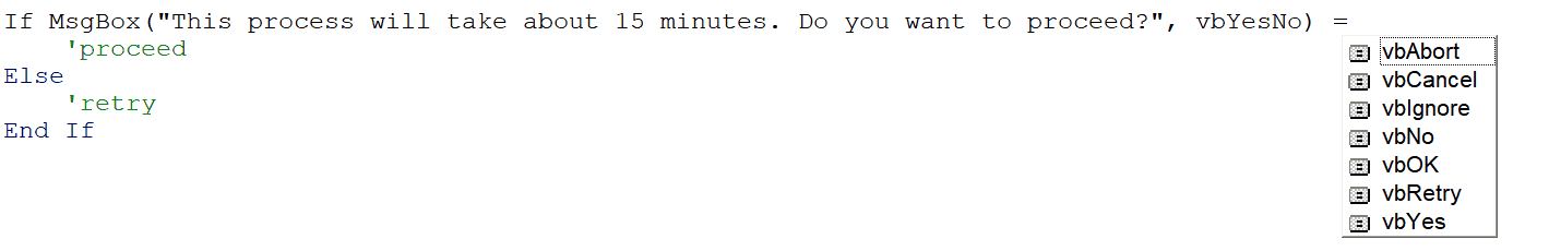 VBA MsgBox Output Values VBA MsgBox Output Values